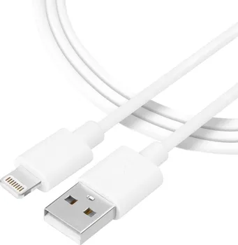 Datový kabel Tactical Smooth Thread USB-A/Lightning 1 m bílý