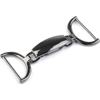 Ozdobné zapínání, průvlek 25 mm, barva 1 nikl černý