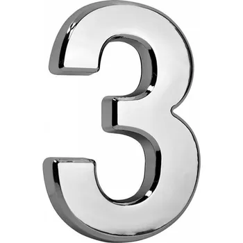 Domovní číslo Magic Home Domovní číslo - 3, ABS, STŘÍBRNÁ 70 x 100 mm