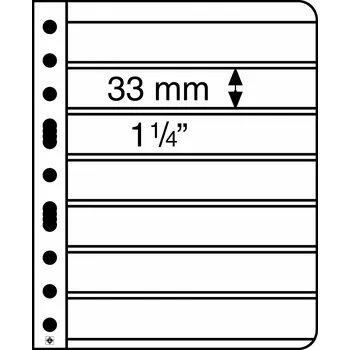Obal pro sběratelský předmět LEUCHTTURM Albové listy VARIO, 7 kapes, 195 x 33 mm Typ: Čiré