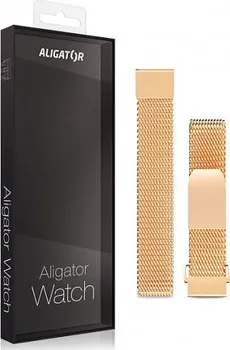 Řemínek na hodinky ALIGATOR Watch Lady 16 mm zlatý
