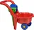 Bayo Sedmikráska dětské zahradní kolečko s lopatkou a hráběmi, červené
