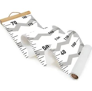 Funlife Dětský metr cikcak šedý