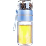 Skleněná láhev na čaj TORO 165ml+90ml borosilikátové dvojité sklo