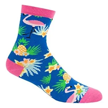 Pánské ponožky Ponožky "Tropical" modré 35-41 Fisura (Barva - modrá,růžová)