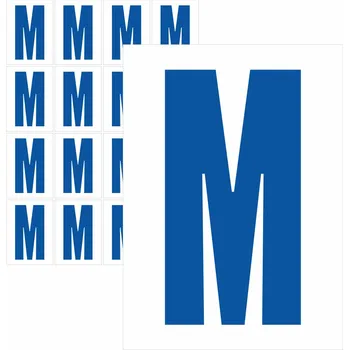 Speciální papír Písmena samolepící modrá M samolepící vinylová fólie velikost znaku 95 mm