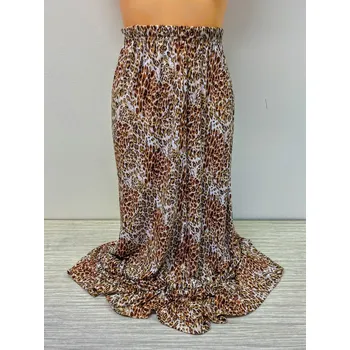 Dámská sukně damské sukně, Barva Tygr, Velikost XXL 48, Materiál 96% Viskoza 4% Lycra