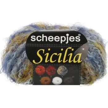 Příze Příze Scheepjes Sicilia modrožlutá (Příze Scheepjes Sicilia modrožlutá)