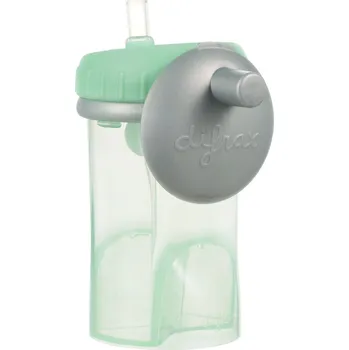 Kojenecká láhev Difrax Dětský hrneček s brčkem Mint 250 ml