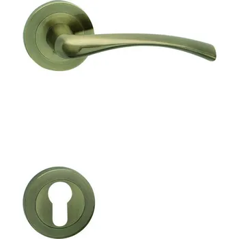 Dveřní kování COBRA SINA-R Provedení: PZ (vložkový zámek), Povrch: OFS - bronz česaný