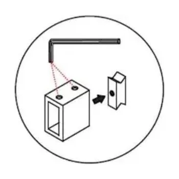 Sprchové dveře Mexen OMEGA, montážní sada pro sprchové dveře, černá, 820-00-70