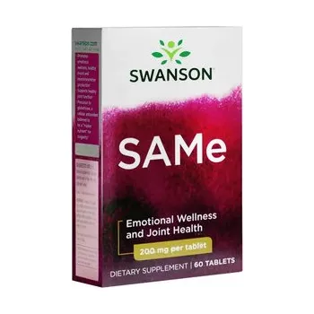 Swanson SAMe Doplněk stravy s S-adenosylmethioninem 60 ks, tablety, 200 mg
