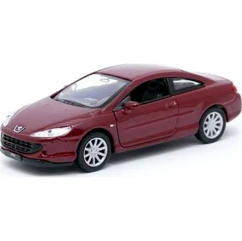 autíčko Welly Peugeot Coupe 407, Červený 1:34-39