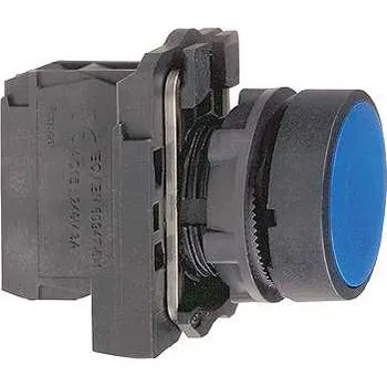 vypínač Schneider XB5AA61 Ovládač stiskací lícující, 1 Z - modrý