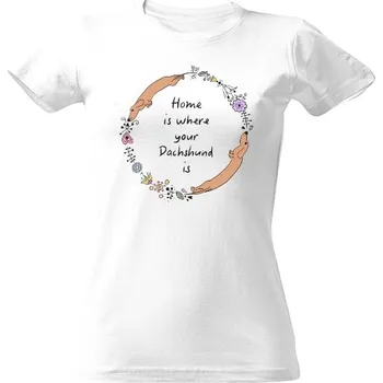 Dámské tričko Tričko s potiskem Domov pro jezevcika dámské