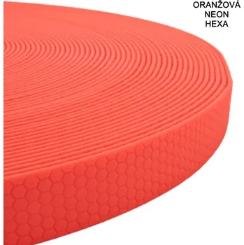 Vodítko pro psa RAK-Brno Stopovačka Hexa - oranžová neon Délka: 0,2 m, Ucho: Ne, Šířka: 25 mm