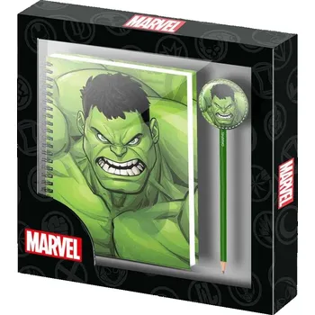 Blok Dárková sada Marvel: HULK DESTROY - blok A5 + tužka