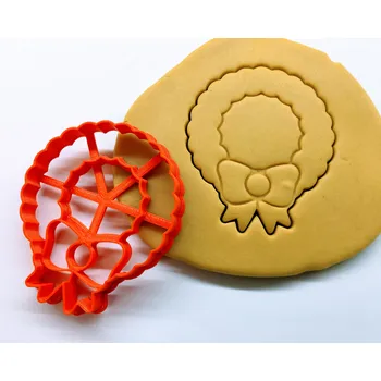 Vánoční dekorace Vánoční věnec s mašlí vykrajovátko