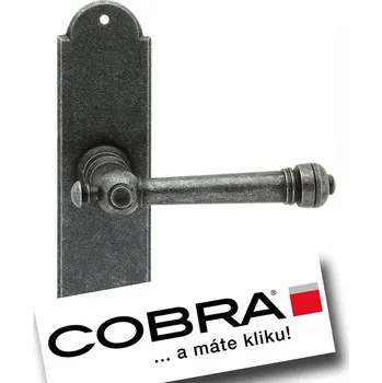 Dveřní kování COBRA MANHEIM KOVANÉ Provedení: PZ RE (klika pravá/koule), Povrch: K - kované kování, Rozteč: 92 mm
