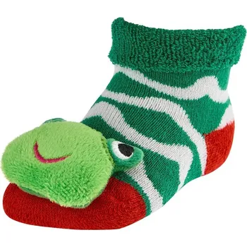 Socks 4 Fun Chrastící kojenecké ponožky 3D žába červená 0- 4 měsíců