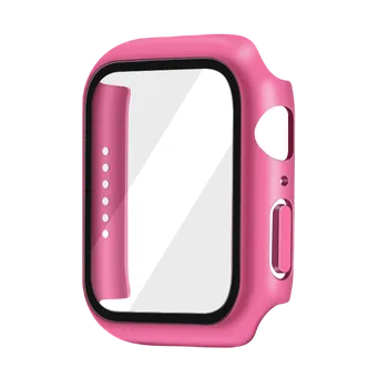 Ochranné pouzdro s tvrzeným sklem pro Apple Watch 41mm Barva: Tmavě růžová, Typ: 3