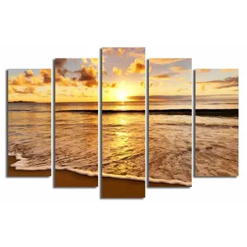 Obraz ASIR Sada obrazů na plátně 105 x 70 cm Západ slunce