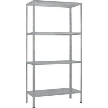 Dílenský regál Kovový regál Schulte R7108-04-09 1800x800x400 mm, 4 police, nosnost 260 kg, granit