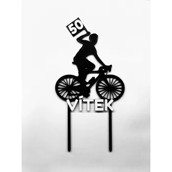Dortová svíčka Zápich - Cyklista (možnost jména, věku)