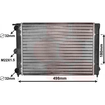 Chladič motoru Chladič, chlazení motoru VAN WEZEL 58002039