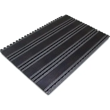 Černá textilní zátěžová děrovaná vstupní rohož Premier Ribbed (Cfl-S2) - 44 x 29 x 1,4 cm