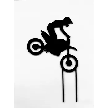 Dortová svíčka Zápich - Motocross - Motokrossový jezdec #1 (možnost jména, věku)