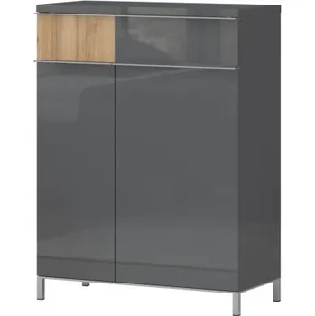 Koupelnový nábytek Předsíňová skříňka Orfea - šedá/ořech pacific