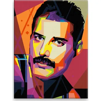 Malování podle čísel - Freddie Mercury 05 - 30x40 cm, bez dřevěného rámu - CZ výroba
