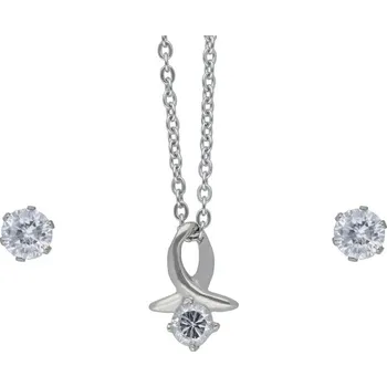 Souprava šperků Doria Set šperků z oceli stříbrný K345