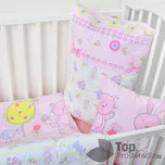 Dětské bavlněné povlečení 90x135+40x60 - Růžová pohádka