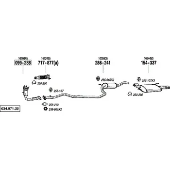 Katalyzátor katalyzátor výroba AS/BM Bosal 99-288A