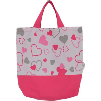 Nákupní taška Šatoli.cz Dětská bavlněná nákupní taška Srdíčka