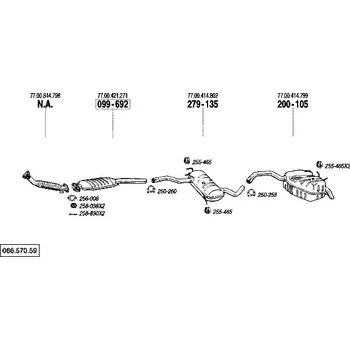 Katalyzátor katalyzátor výroba AS/BM Bosal 99-692A