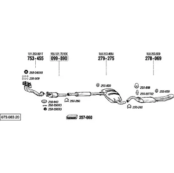 Katalyzátor katalyzátor výroba AS/BM Bosal 99-890A