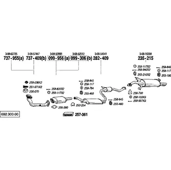 Katalyzátor katalyzátor výroba AS/BM Bosal 99-306A