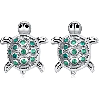 Náušnice Olivie Stříbrné náušnice ŽELVA 4885 Ag 925; ≤1,3 g.