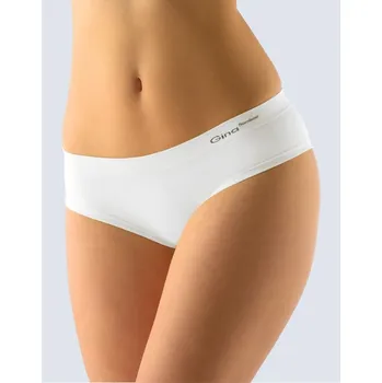 Kalhotky GINA dámské kalhotky francouzské, bezešvé, bokové, jednobarevné Bamboo PureLine 04015P bílá M/L