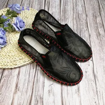 Pánské mokasíny Letní pánské boty se vzory MaFen Barva: Černá, Velikost: 38