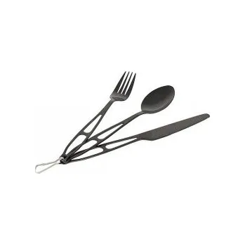 Kempingové nádobí Bo-Camp In Cover 3 pieces Černá příbor