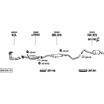 Katalyzátor katalyzátor výroba AS/BM Bosal 99-256A