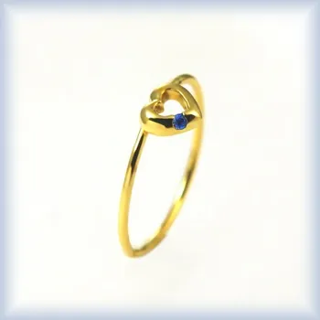 Prsten žluté zlato 49 arkticky modrá