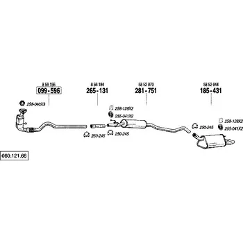 Katalyzátor katalyzátor výroba AS/BM Bosal 99-596A