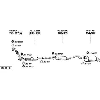 Katalyzátor katalyzátor výroba AS/BM Bosal 99-494A