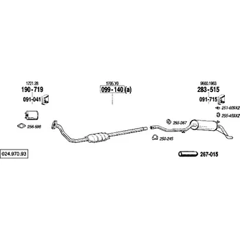 Katalyzátor katalyzátor výroba AS/BM Bosal 99-140A