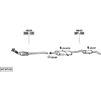 Katalyzátor katalyzátor výroba AS/BM Bosal 99-135A